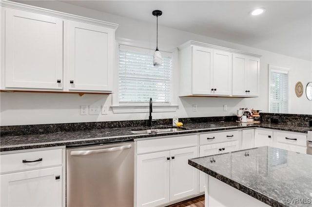 1217 Darbytown Rd, Richmond, VA 23231 - kitchen with a sink, white cabinetry, and dishwasher