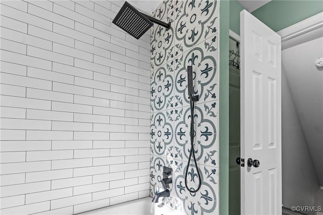 bathroom with shower / bathing tub combination