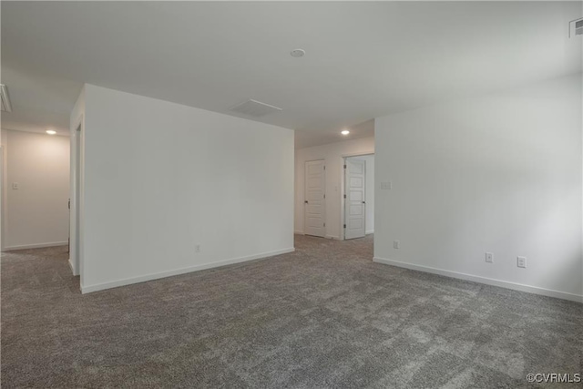 6081 Brickshire Dr, Providence Forge, VA 23140 - spare room with recessed lighting, baseboards, visible vents, and carpet