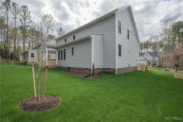 6081 Brickshire Dr, Providence Forge, VA 23140 - rear view of property featuring a yard and crawl space