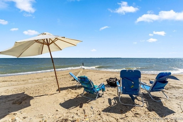 water view with a beach view