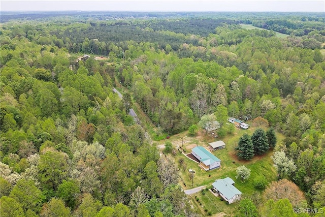 343 Liberty Rd, Buckingham, VA 23123 - aerial view of a heavily wooded area