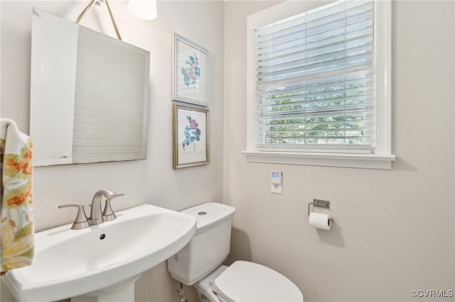 bathroom featuring a sink and toilet