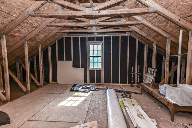 view of attic