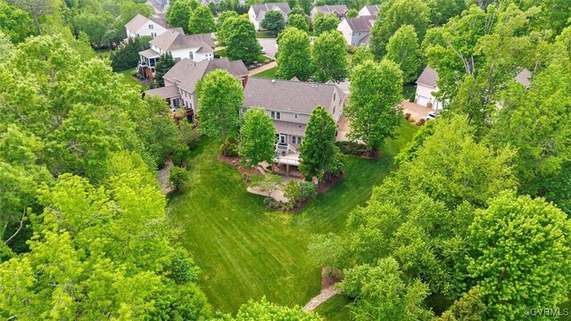 aerial view featuring a residential view