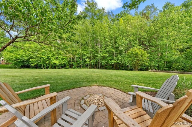 view of yard featuring a patio area