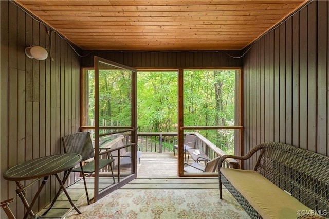 view of sunroom
