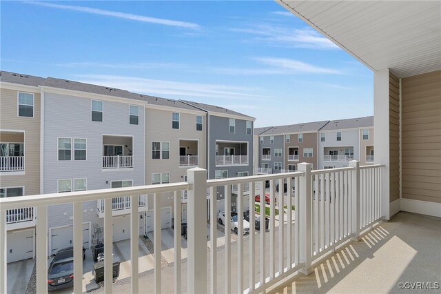 balcony with a residential view