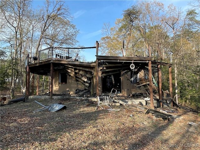 exterior space with a deck