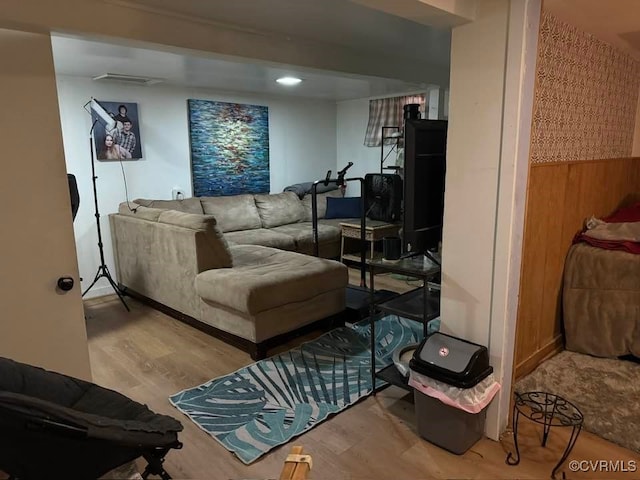 living room featuring wood finished floors