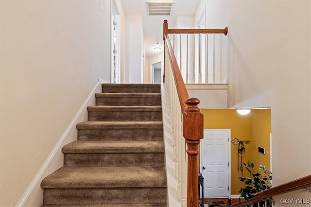 stairway with visible vents