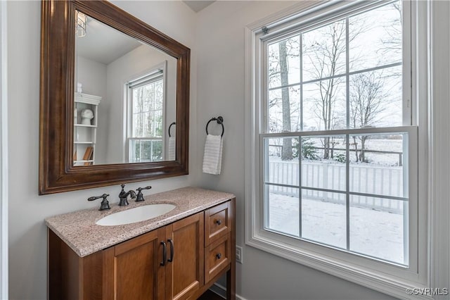 bathroom with vanity