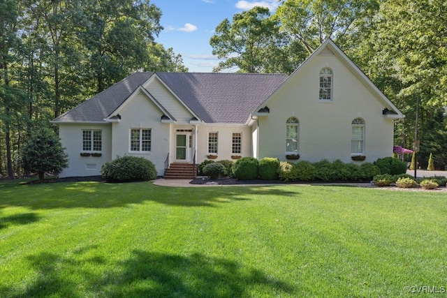 2951 W Maple Grove Ln, Powhatan, VA 23139 - view of front of house featuring a front lawn and a shingled roof