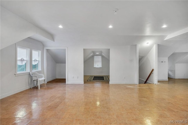 102 Norman Dr, Henrico, VA 23227 - bonus room with light tile patterned floors, vaulted ceiling, and recessed lighting