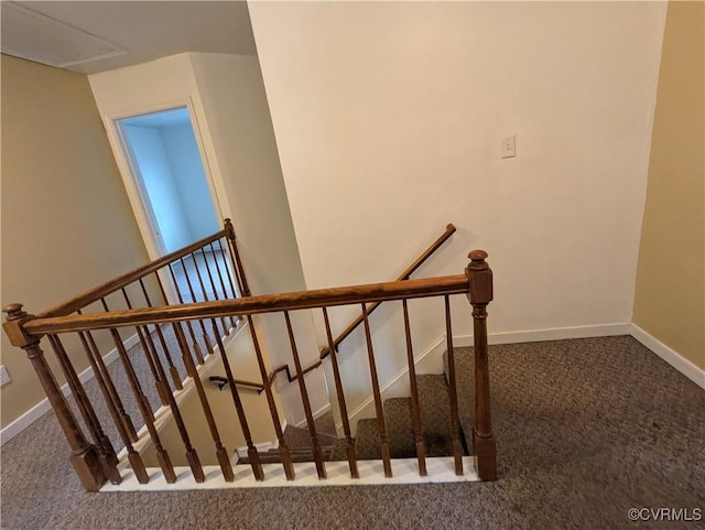 3900 Elmswell Dr, Richmond, VA 23223 - stairway with baseboards and carpet floors