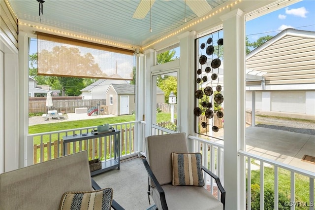 4708 Hanover Ave, Richmond, VA 23226 - sunroom featuring ceiling fan and a healthy amount of sunlight