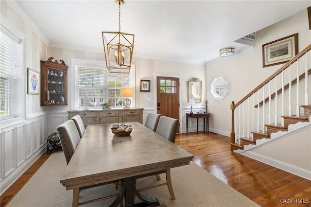 4708 Hanover Ave, Richmond, VA 23226 - dining area with plenty of natural light, dark wood finished floors, and a chandelier