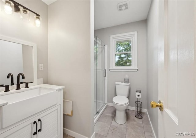 112 Webster Rd, Sandston, VA 23150 - full bath featuring toilet, baseboards, a shower stall, tile patterned floors, and vanity