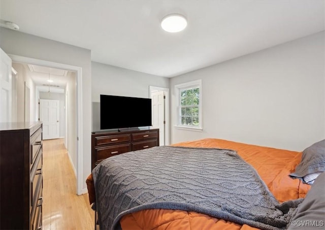 112 Webster Rd, Sandston, VA 23150 - bedroom with attic access and light wood-type flooring