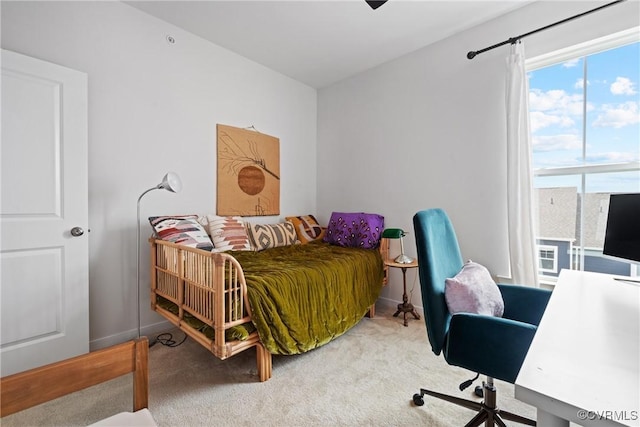 view of carpeted bedroom