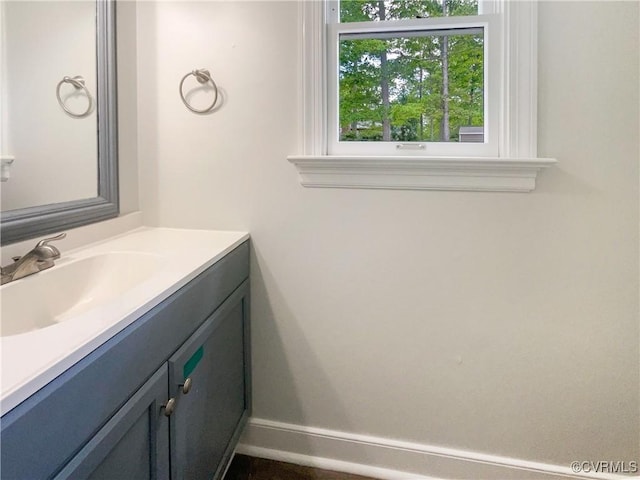 bathroom featuring vanity