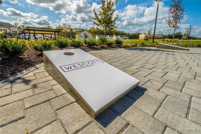 view of entry to storm shelter