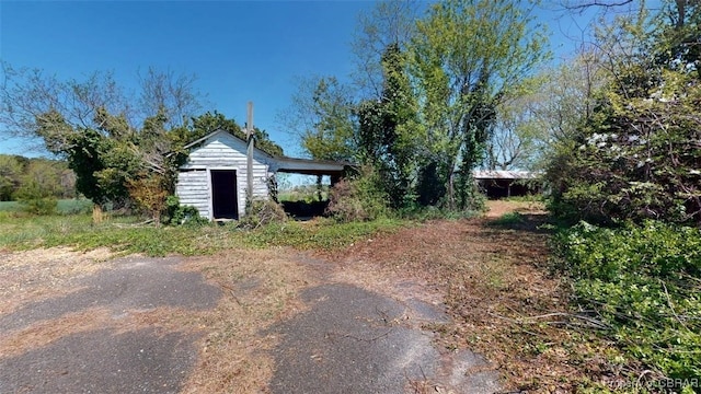 view of shed