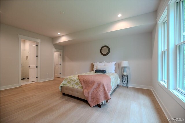 4629 Butte Rd, Richmond, VA 23235 - bedroom with light wood finished floors, baseboards, and recessed lighting