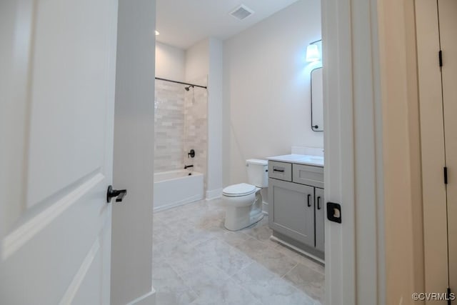 4629 Butte Rd, Richmond, VA 23235 - bathroom with toilet, vanity, and washtub / shower combination