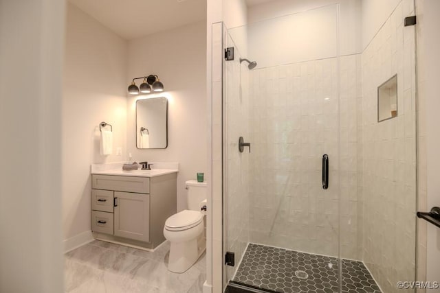 4629 Butte Rd, Richmond, VA 23235 - bathroom featuring toilet, a shower stall, and vanity