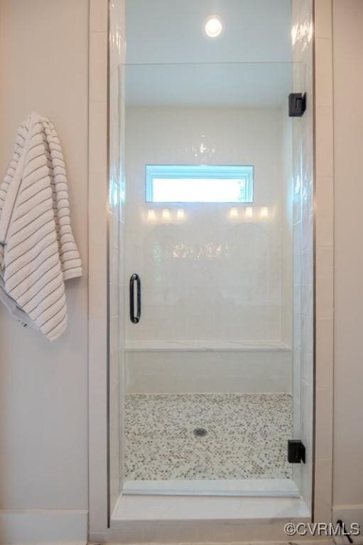 4629 Butte Rd, Richmond, VA 23235 - bathroom featuring a stall shower and recessed lighting