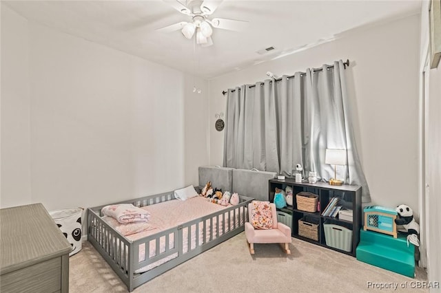 921 Hanson Dr, Newport News, VA 23602 - bedroom featuring carpet flooring, a ceiling fan, and visible vents