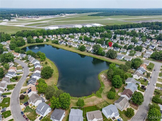 921 Hanson Dr, Newport News, VA 23602 - drone / aerial view featuring a residential view and a water view