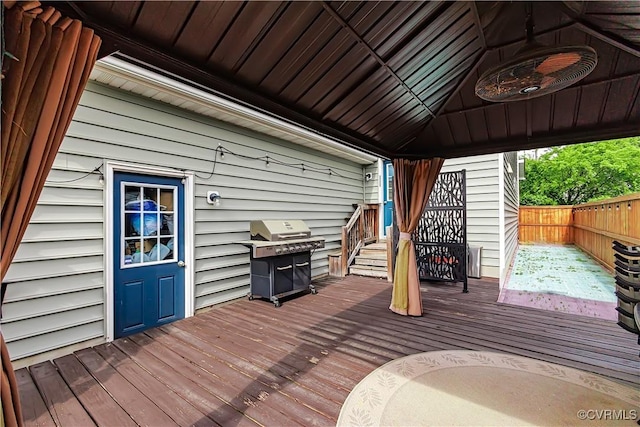 4716 Fulton St, Richmond, VA 23231 - deck featuring a grill, a gazebo, and fence