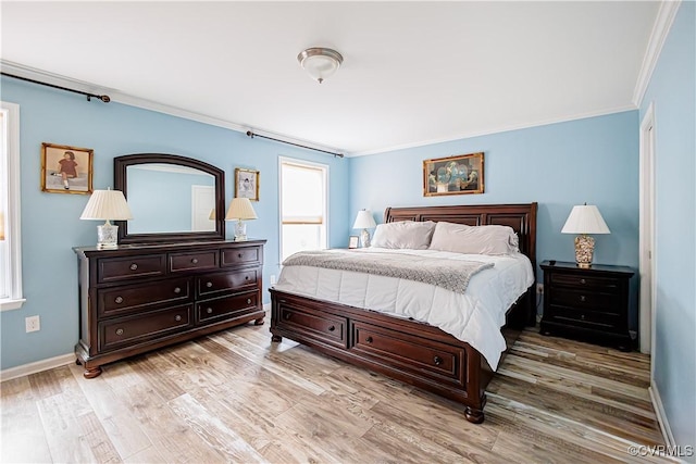 4716 Fulton St, Richmond, VA 23231 - bedroom with ornamental molding, light wood-style floors, and baseboards