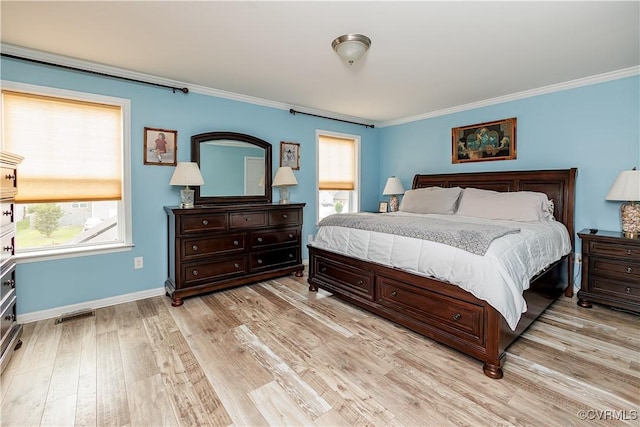 4716 Fulton St, Richmond, VA 23231 - bedroom with ornamental molding, light wood finished floors, and baseboards
