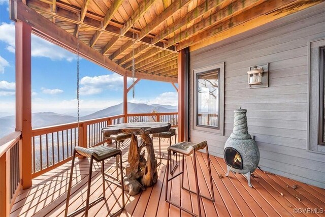 380 Blackrock Cir, Wintergreen, VA 22967 - deck with a mountain view