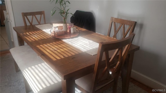 view of dining room