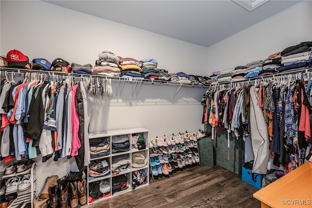7585 Sedge Dr, New Kent, VA 23124 - walk in closet featuring wood finished floors