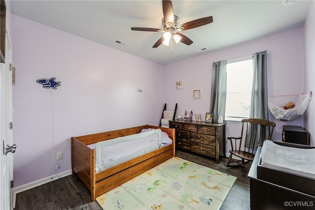 7585 Sedge Dr, New Kent, VA 23124 - bedroom featuring wood finished floors and ceiling fan