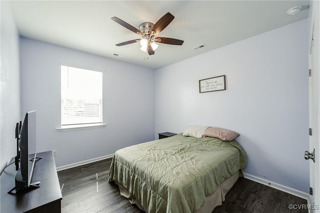 7585 Sedge Dr, New Kent, VA 23124 - bedroom with wood finished floors and a ceiling fan