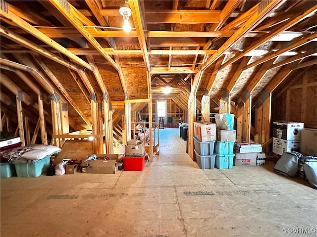view of attic