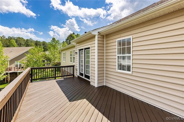 view of wooden deck
