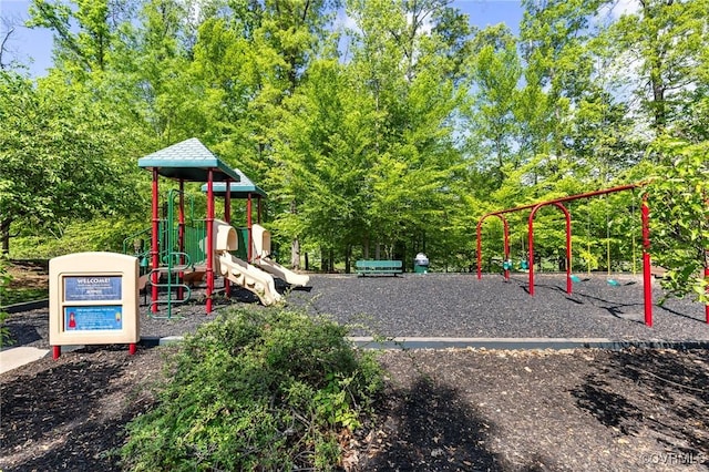 view of community jungle gym