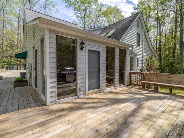 2004 Westwood Ct, Powhatan, VA 23139 - wooden deck featuring a grill
