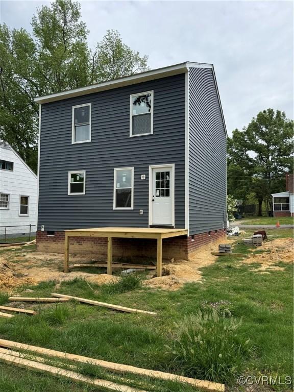 206 N Oak Ave, Highland Springs, VA 23075 - exterior space with crawl space