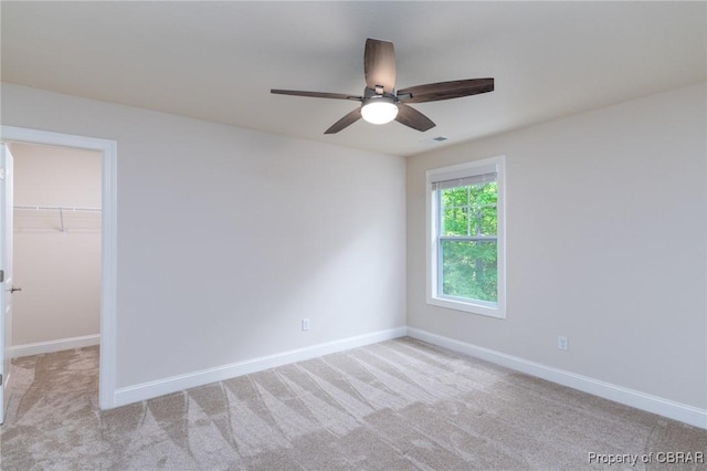 11264 Rivers Edge Ter, Gloucester, VA 23061 - unfurnished room featuring baseboards, carpet, a ceiling fan, and visible vents
