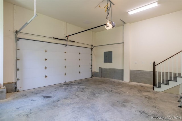11264 Rivers Edge Ter, Gloucester, VA 23061 - garage featuring a garage door opener and electric panel