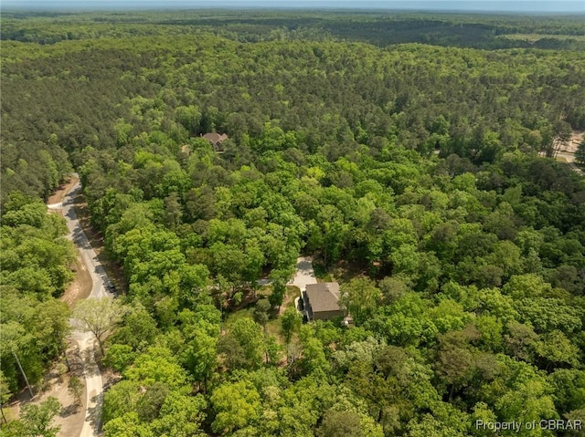 11264 Rivers Edge Ter, Gloucester, VA 23061 - birds eye view of property featuring a forest view