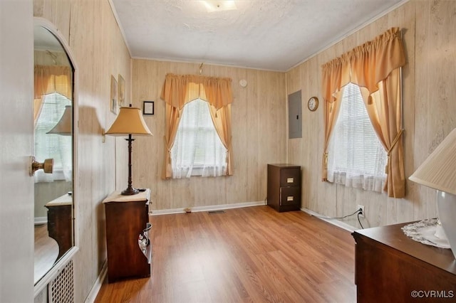 6266 Richmond Rd, Williamsburg, VA 23188 - living area featuring baseboards, plenty of natural light, wood finished floors, and electric panel